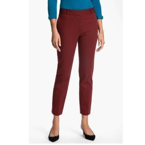 Kate Spade Dress Pants Ankle Tapered Slim Burgundy Women's Size 4